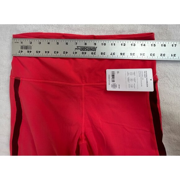 Athleta Elation High Rise Colorblock 7/8 Tight Leggings Red Large Yoga New $99 - Picture 6 of 10